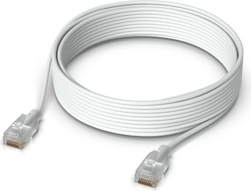 Kabëll rrjeti Ubiquiti UACC-Cable-Patch-EL-8M-W, Cat6, 8m, RJ-45, translucent white - 2