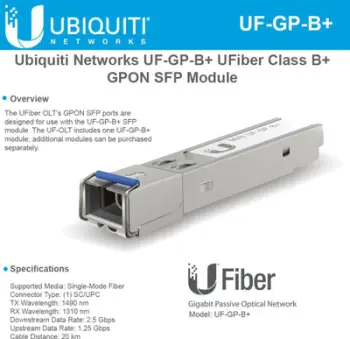 Modul për kabllo me fibra optike SFP Ubiquiti (UF-GP-B+)