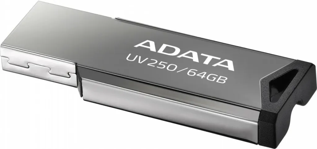 USB ADATA UV250, 64GB, e argjendtë - 2