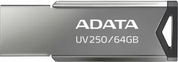 USB ADATA UV250, 64GB, e argjendtë