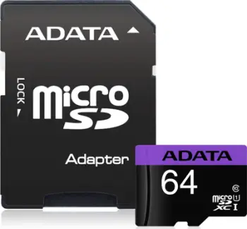 Kartë memorie ADATA microSDXC Premier Pro, 64GB