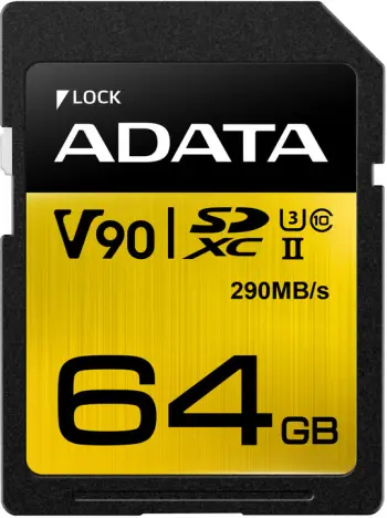 Kartë e memories ADATA SDXC Premier One 64GB 290/260MB/s UHS-II U3