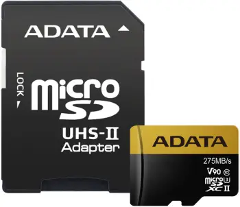 Kartë memorie ADATA Micro SDXC Premier One 64GB UHS-II U3 ​​+ përshtatës SD