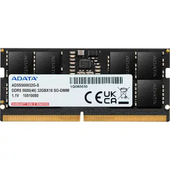 RAM Memorje ADATA Premier Tray AD5S560032G-S, 32GB, DDR5, SO-DIMM, 5600MHz, e zezë