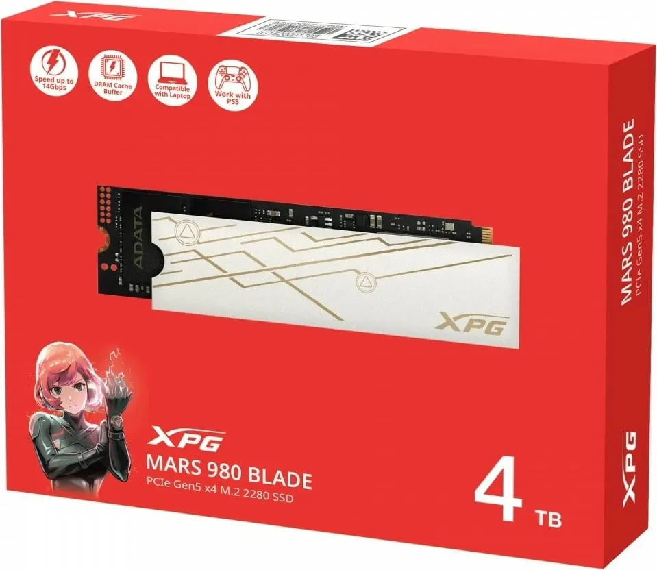 SSD të Brendshëm XPG MARS 980 BLADE / 4TB / M.2 2280 / PCIe Gen5 x4 / NVMe - 3