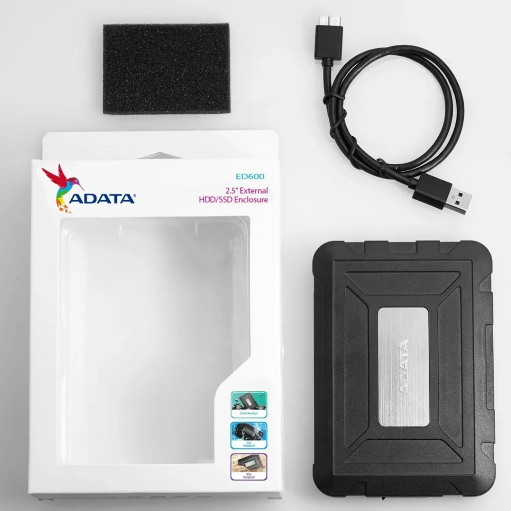 Kuti për HDD/SDD Adata ED600, 2.5", e zezë - 6