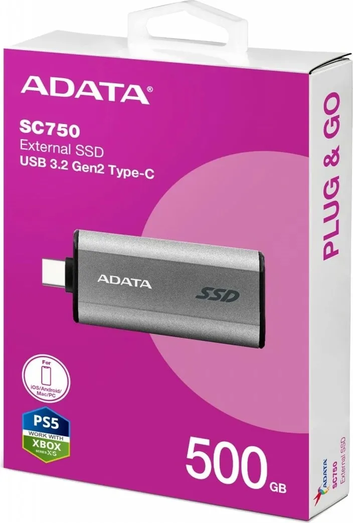SSD i jashtëm ADATA SC750, Type C, 500GB, portabël - 9