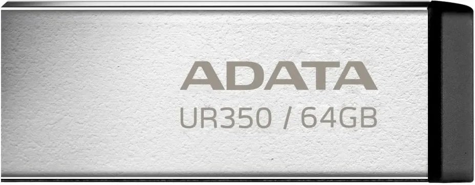 Flash Drive USB ADATA UR350 64GB / USB-A 3.2 Gen1 (5Gbps) – Silver/Zezë - 1