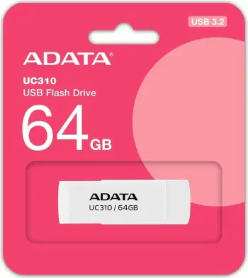 USB stick ADATA UC310 64GB, USB 3.2, bardhë