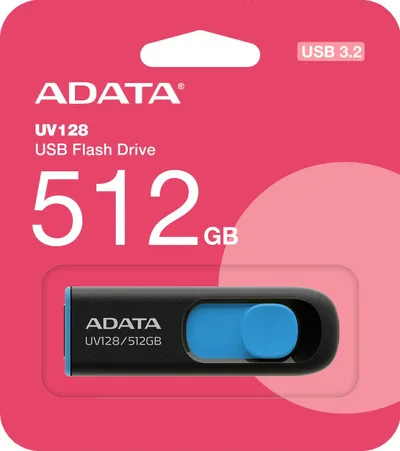 USB flash ADATA UV128, 512GB, USB 3.2, i zi blumarin - 4
