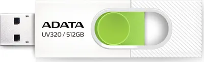USB ADATA UV320, 512GB, USB 3.2, e bardhë jeshile - 1