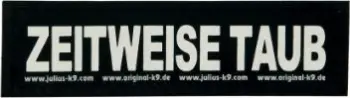 Patch reflektues për qen Trixie Velcro Sticker 2 Julius K9 ZEITWEISE TAUB, madhësia S, i zi