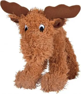 Lodër pelushi për qen Trixie Plush Moose, 15cm, kafe
