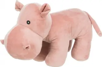 Lodër pelushi për qen Trixie Hippopotamus, 25 cm, me tingull, shumëngjyrëshe