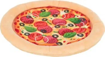Lodër për qen Trixie Pizza, pelushi, 26 cm, me shushurimë