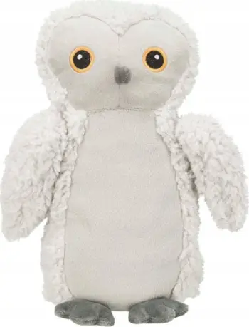 Lodër për qen Trixie Be Eco Owl Emily, pelush 28 cm, me tingull, gri