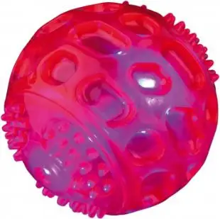 Lodër për qen Trixie Glitter Ball, 6.5cm, i kuq