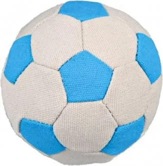 Lodër për qen top Trixie Football, 11cm, i bardhë/kaltër - 1