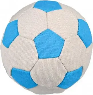 Lodër për qen top Trixie Football, 11cm, i bardhë/kaltër