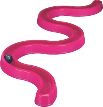 Pistë loje për mace Trixie Flashing Ball Race, 65 × 31 cm, e rozë