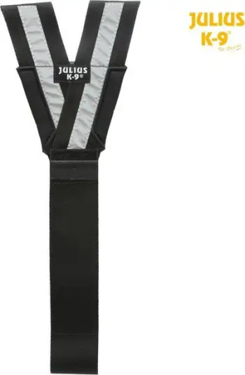 Rrip gjoksi për qen Trixie Julius K9 Y Belt, najlon, reflektues, i zi