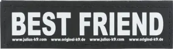 Sticker për jelek qeni Trixie Julius K9 BEST FRIEND, madhësia S, i zi