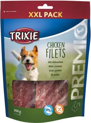 Shujtë për qen Trixie Premio Chicken Fillets, 300g, paketim XXL