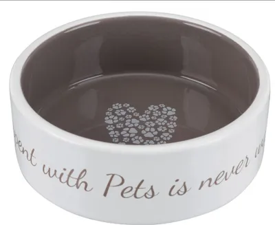 Enë ushqyese për qen Trixie Ceramic, 0.8L, kafe - 1