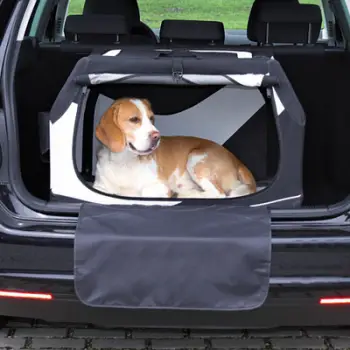 Kuti transportimi për mace Trixie 51685 S–M, 51 cm × 76 cm × 48 cm, poliester/metal, e zezë