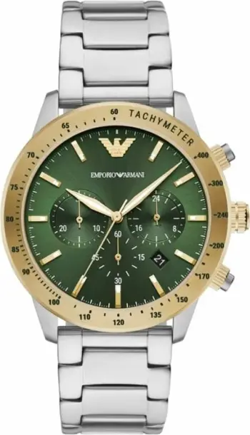 Orë dore për meshkuj Emporio Armani Diver AR11638, e gjelbër
