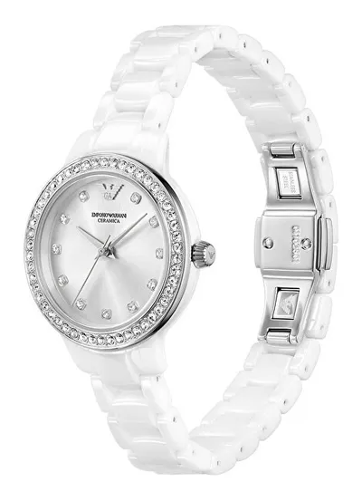 Orë për femra Emporio Armani Cleo Ceramic AR70013, e bardhë - 1