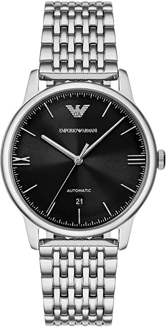 Orë dore për meshkuj Emporio Armani Automatic AR60081, e argjendtë - 1