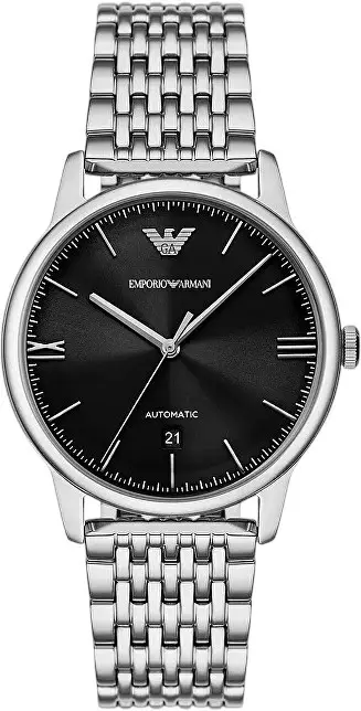 Orë dore për meshkuj Emporio Armani Automatic AR60081, e argjendtë