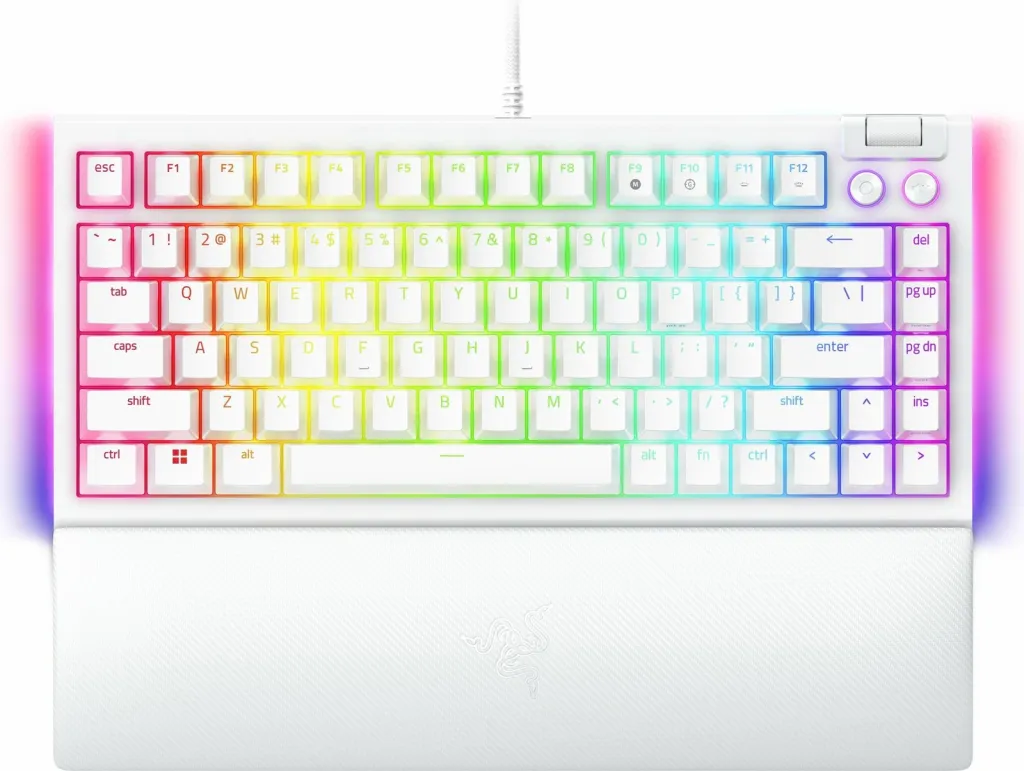 Tastierë mekanike për lojëra Razer BlackWidow V4 75%, e bardhë - 1