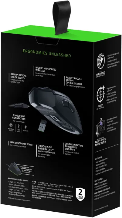 Maus Razer DeathAdder V2 Pro + dock për maus, i zi - 6