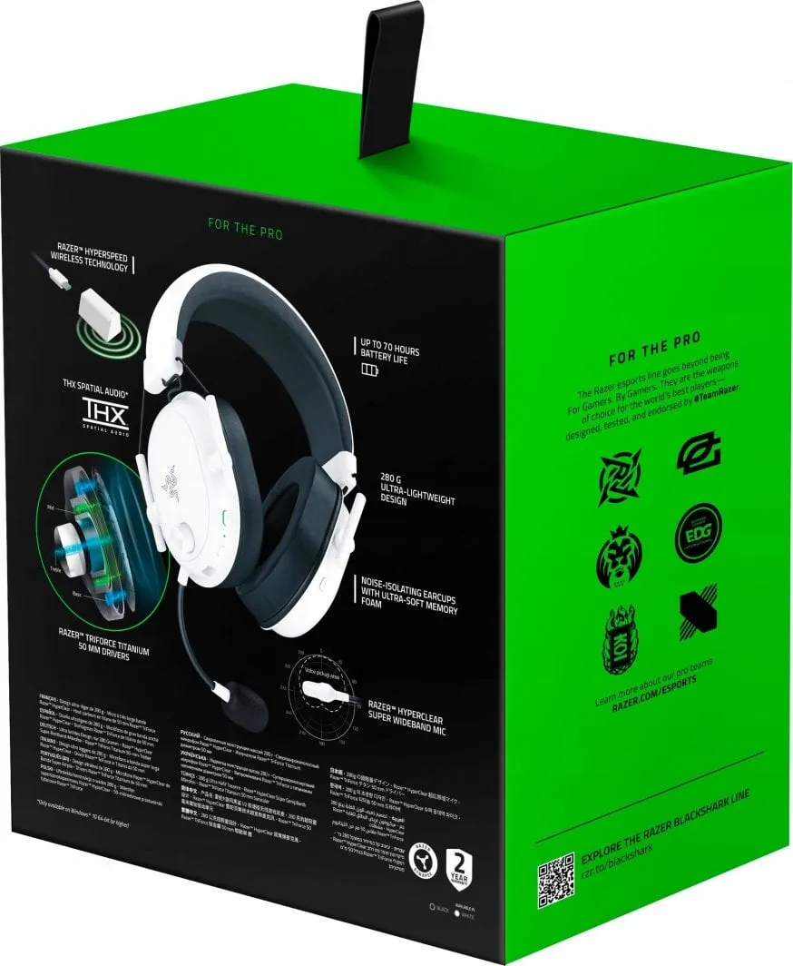Kufje Razer BlackShark V2 X, të bardha - 10