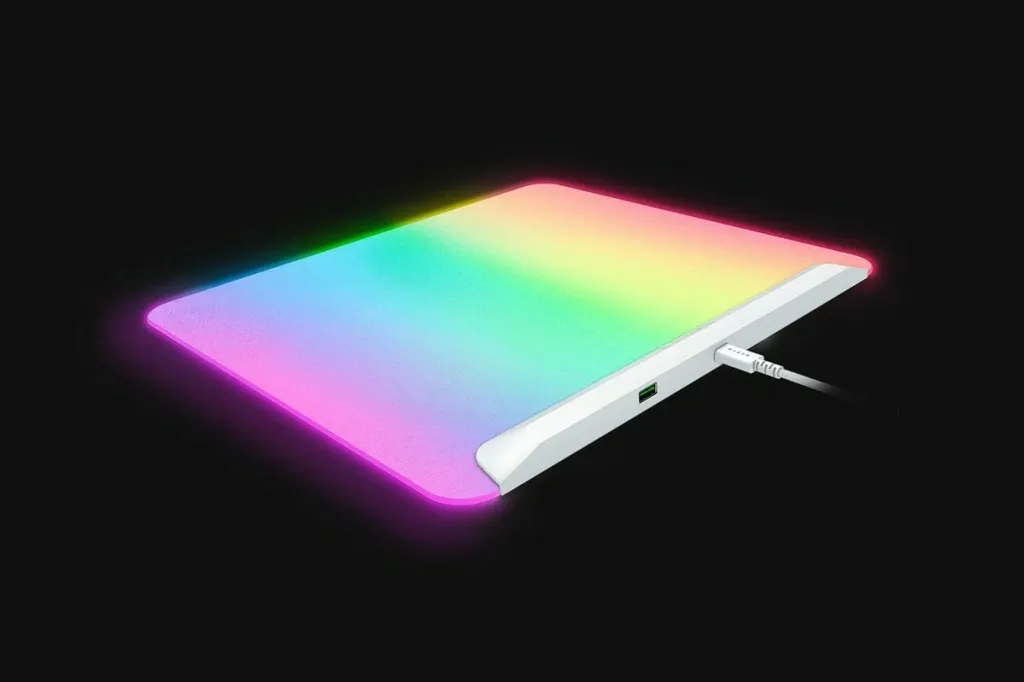 Mauspad Razer Firefly V2 Pro, RGB, 1x USB, i bardhë - 3