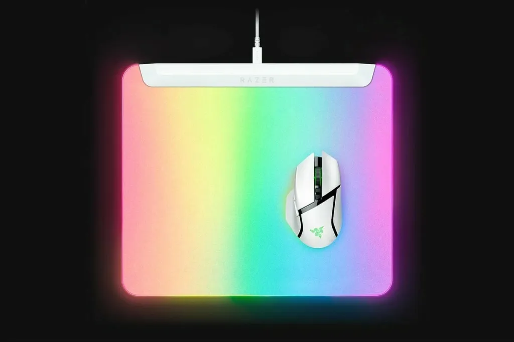 Mauspad Razer Firefly V2 Pro, RGB, 1x USB, i bardhë - 4