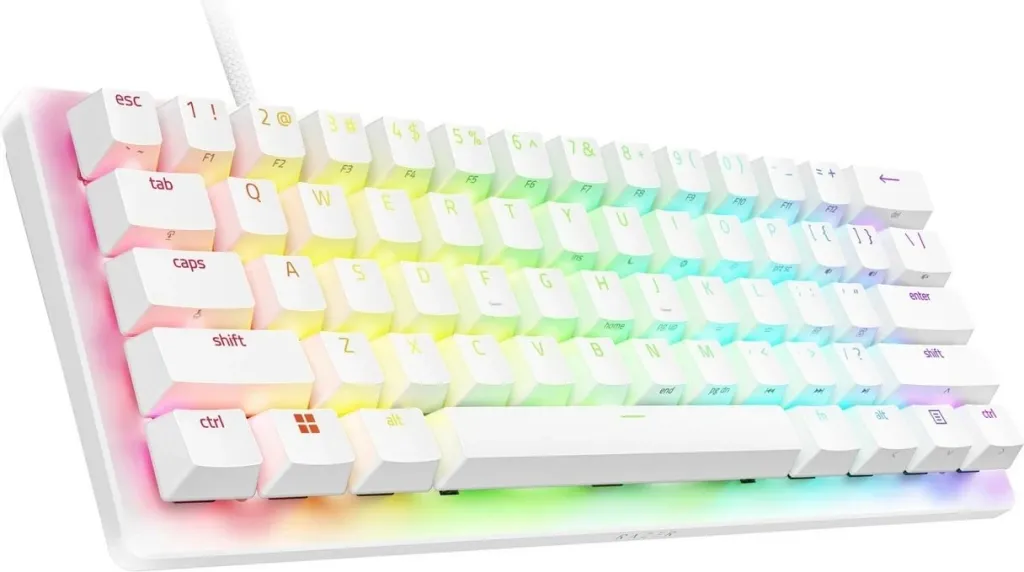 Tastierë gaming Razer Huntsman V3 Pro Mini, 60%, RGB, Razer Analog Optical, e bardhë - 2