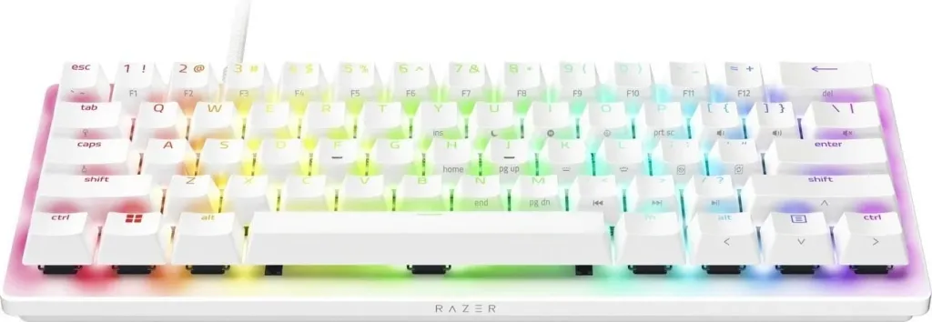 Tastierë gaming Razer Huntsman V3 Pro Mini, 60%, RGB, Razer Analog Optical, e bardhë - 3