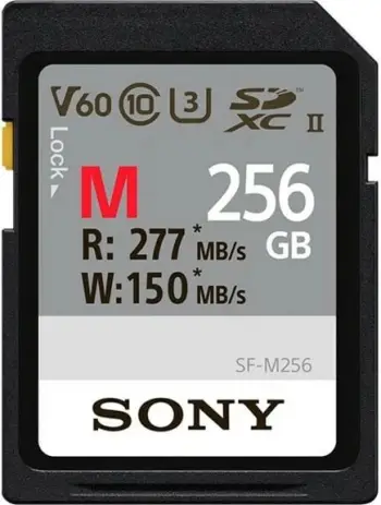 Kartelë memorie SD Sony SF-M256 256GB, Class 10, UHS-II, e zezë