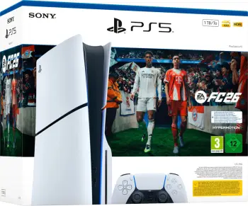 Konzolë PS5 Sony 1TB Standard Edition E Chassis bardhë + FC 26 ITA