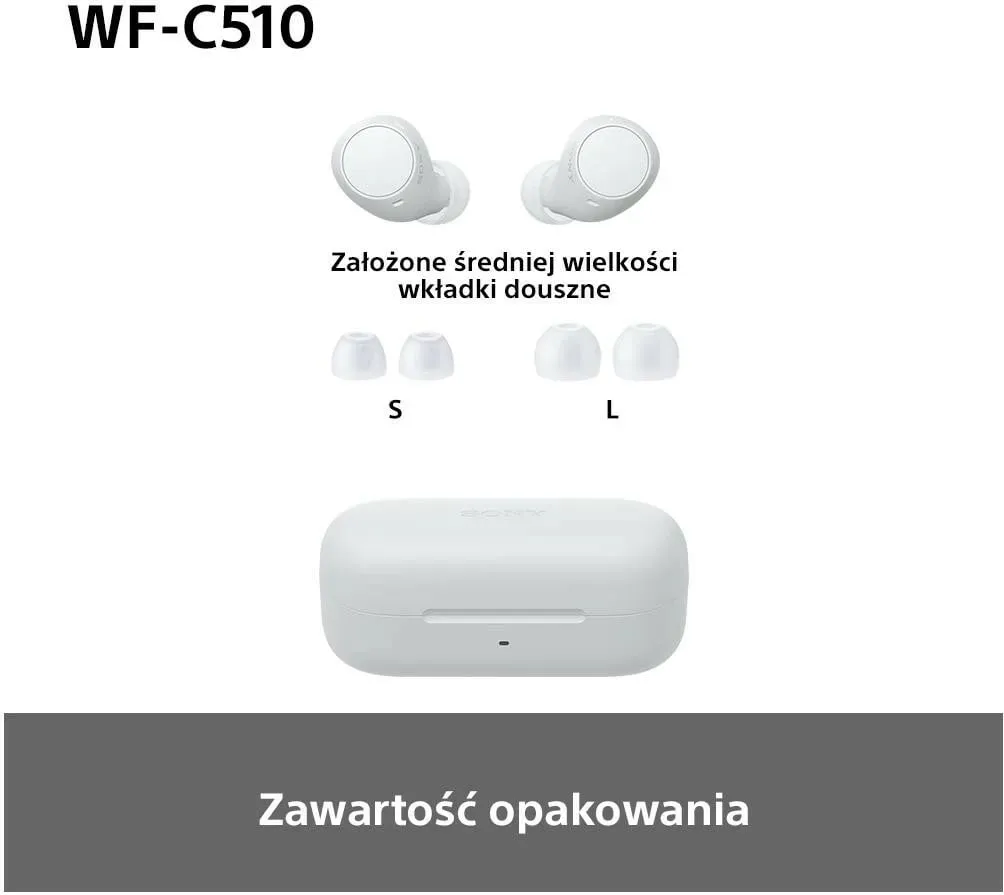 Kufje Sony WF-C510, Bluetooth 5.3, in-ear, të bardha - 7