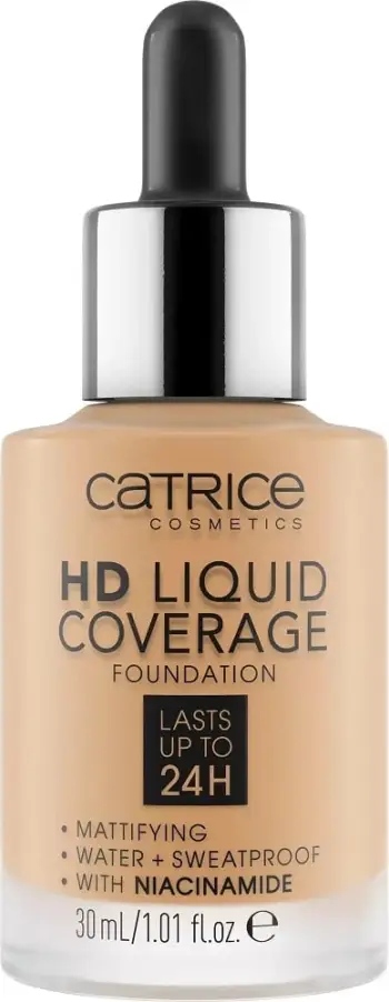 Fondatinë Catrice HD Liquid Coverage Foundation 24H Mattifying për femra 035 Natural Beige 30ml