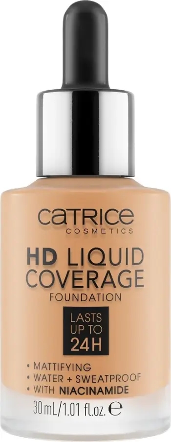 Fondatinë për femra Catrice HD Liquid Coverage Foundation 24H Mattifying 034 Medium Beige, 30ml