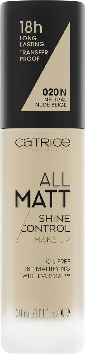 Krem pudër All Matt Shine Control Catrice, no.020, 30ml - 1