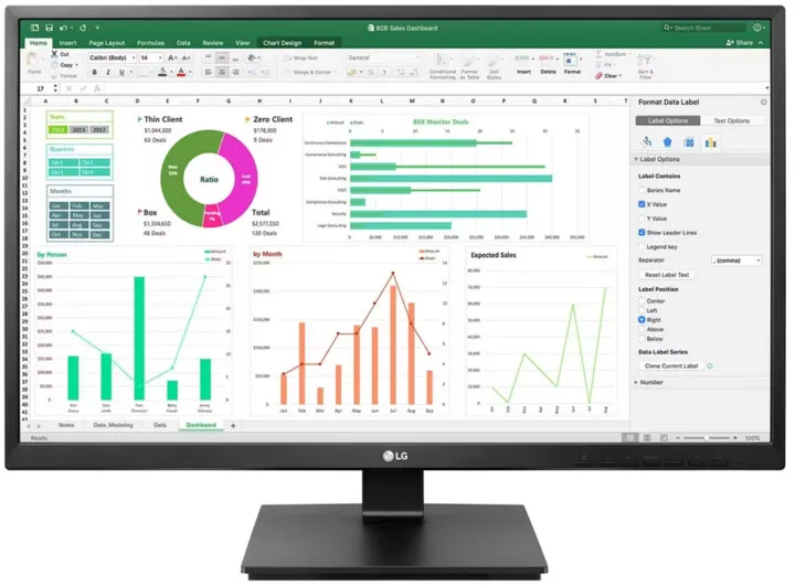 Monitor LG 24BN55YP-B - LED, 23.8", FullHD, i zi - 1