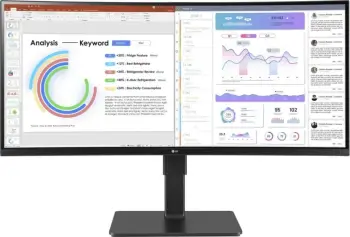 Monitor LG UltraWide 34BQ77QB-B, 34'', 60Hz, 3440x1440 (UWQHD), IPS, i zi