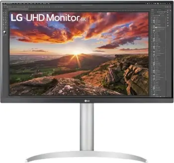 Monitor LG 27UP85NP-W, 27", 4K UHD, i argjendtë/ bardhë