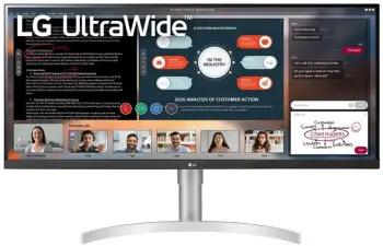 Monitor LG 34WN650-W - 34 " LED, i bardhë / zi / argjendtë